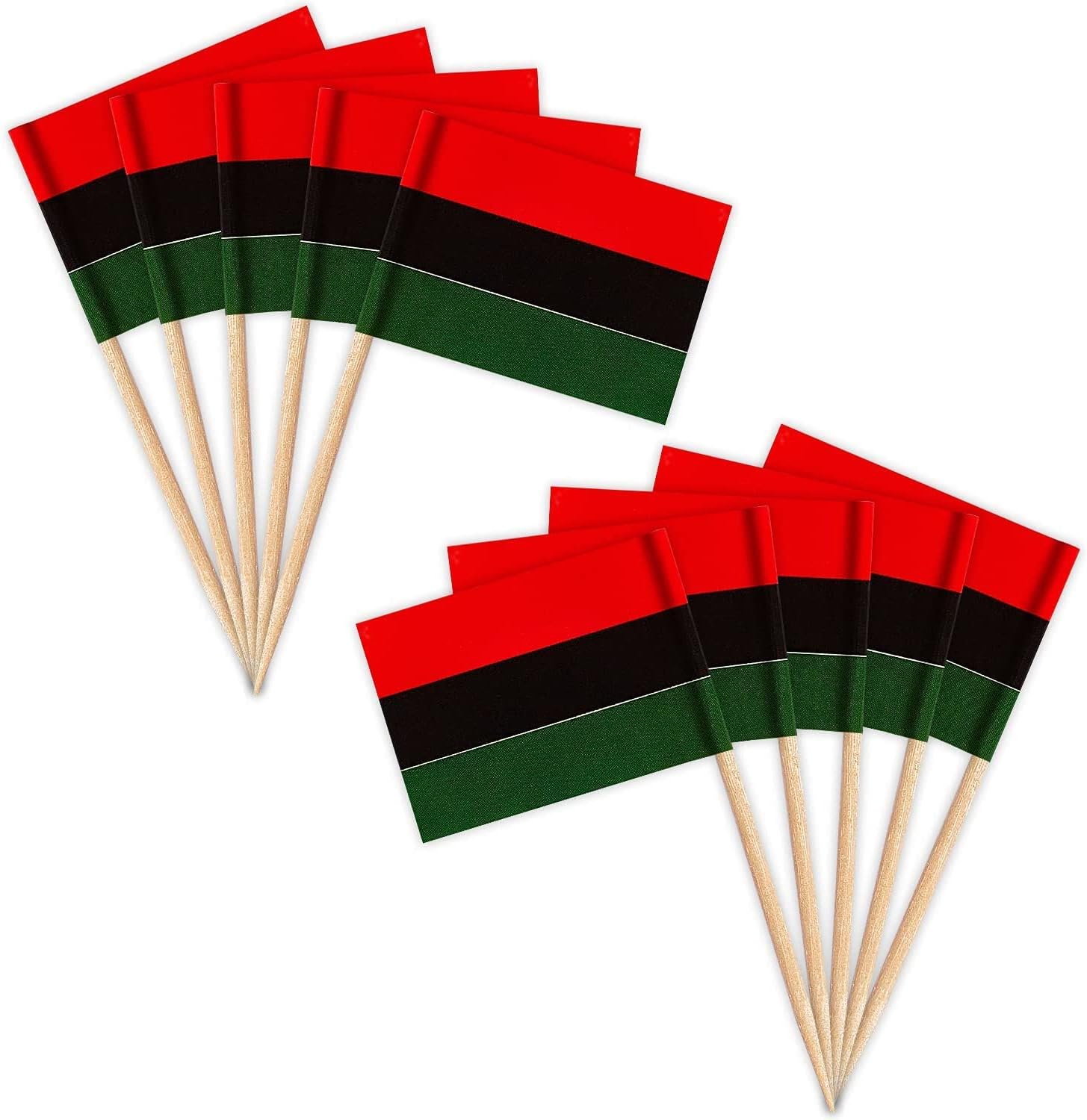 One Box of 100 Nicaragua Toothpick Flags, 100 Small Mini International Flag Cupcake Toothpicks or Cocktail Picks