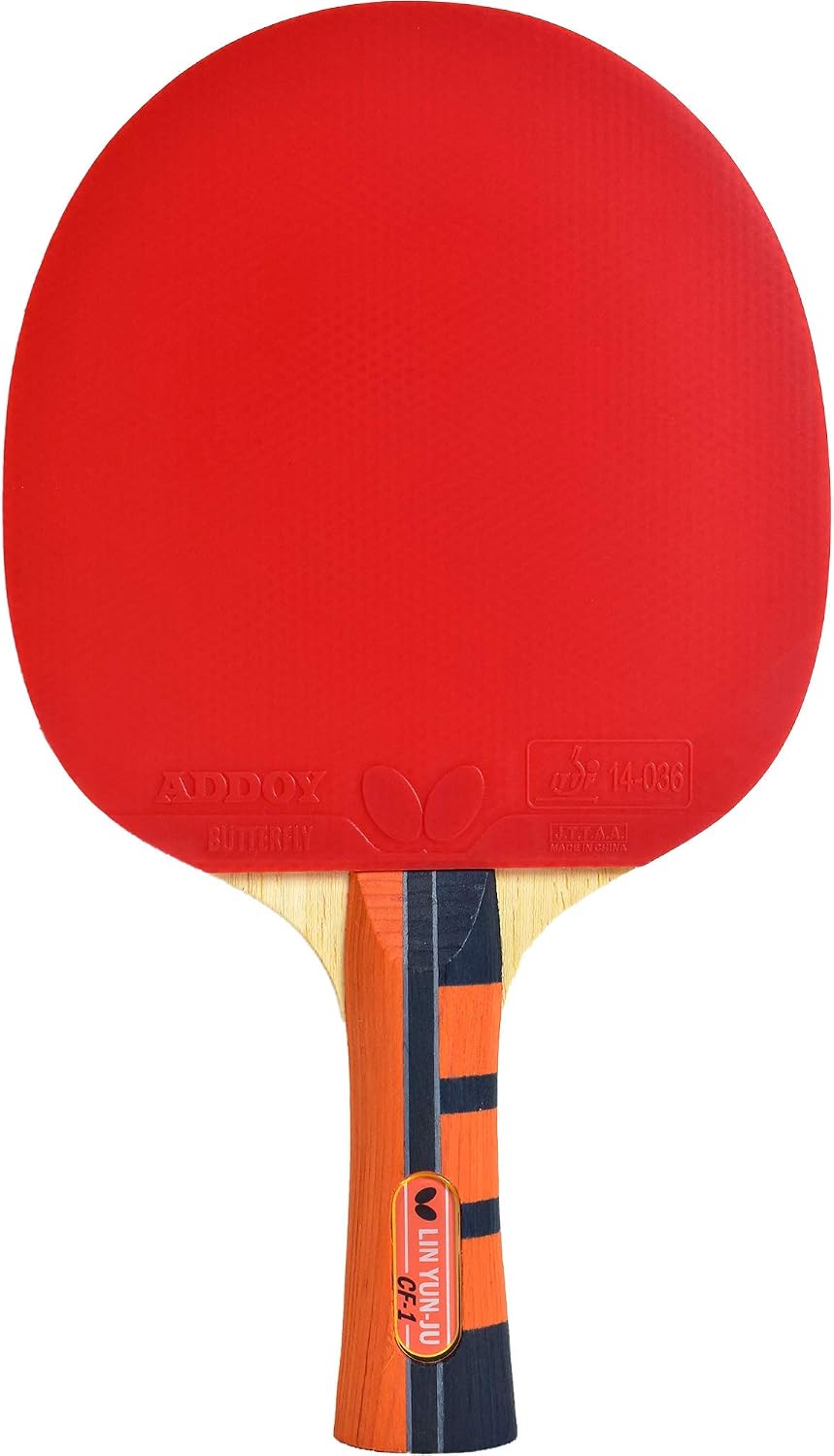 Butterfly Lin Yun-Ju Shakehand Ping Pong Paddle - Lightweight & Offers A High Degree of Control for Developing Table Tennis Players - Recommended