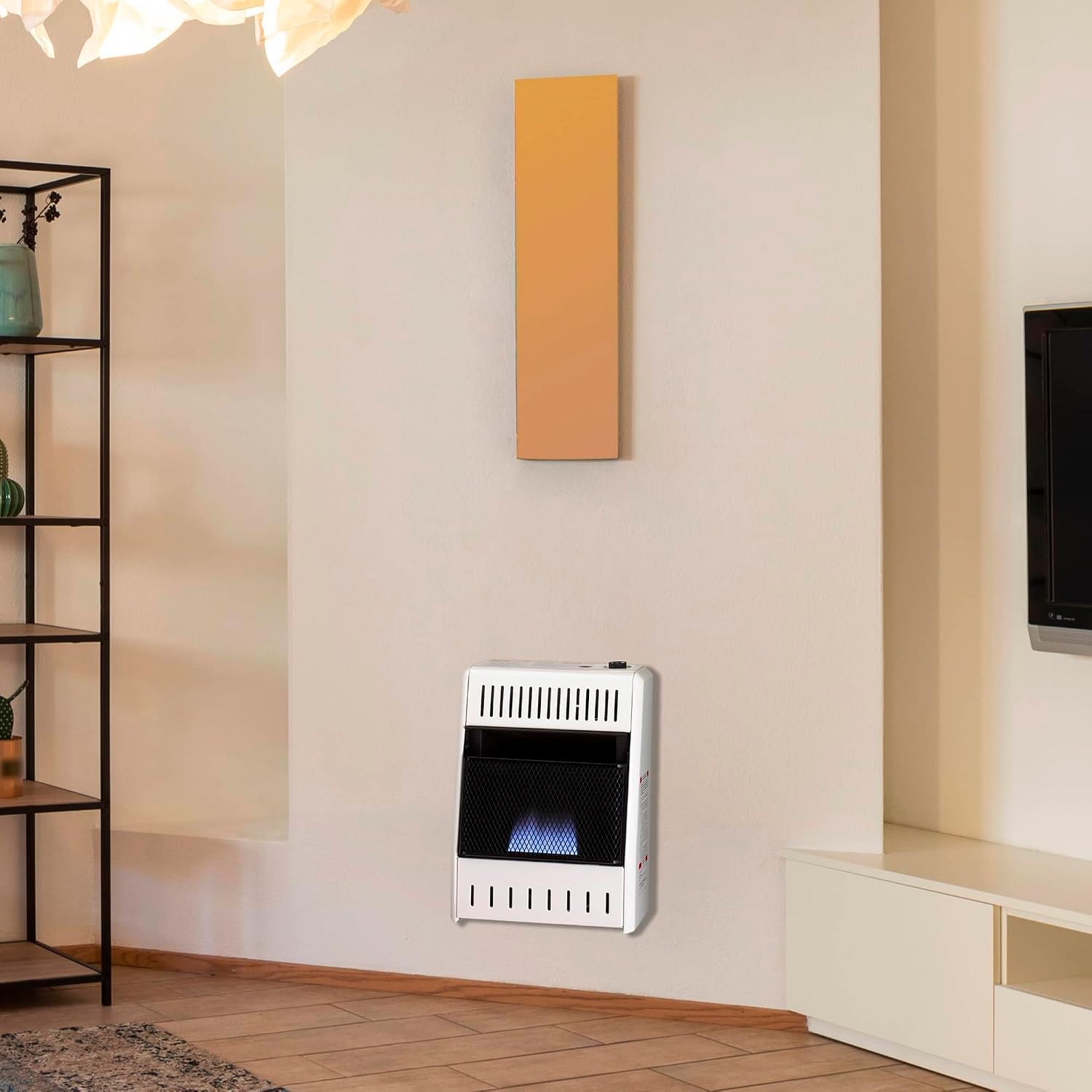 ProCom Heating Natural Gas Ventless Blue Flame Heater With Base Feet - 10,000 BTU, Manual Control - Model# MN100HBA-B