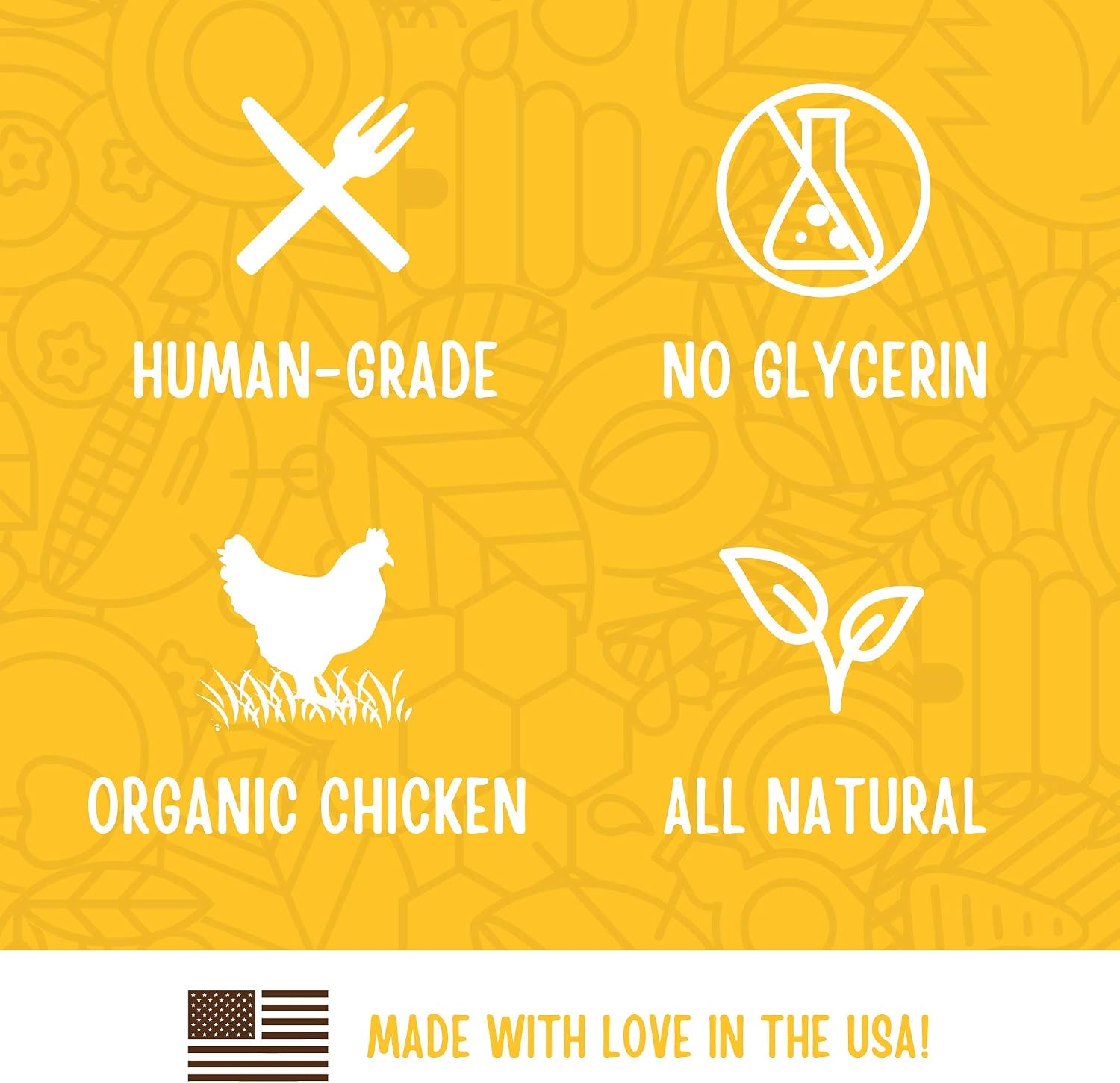 Full Moon USDA Organic Chicken Training Treats Healthy All Natural Dog Treats Human Grade 175 Treats 6 Ounce (Pack of 1) | Organic Chicken, Human Grade, No corn, No wheat, No soy, Glycerin Free, Made in the USA