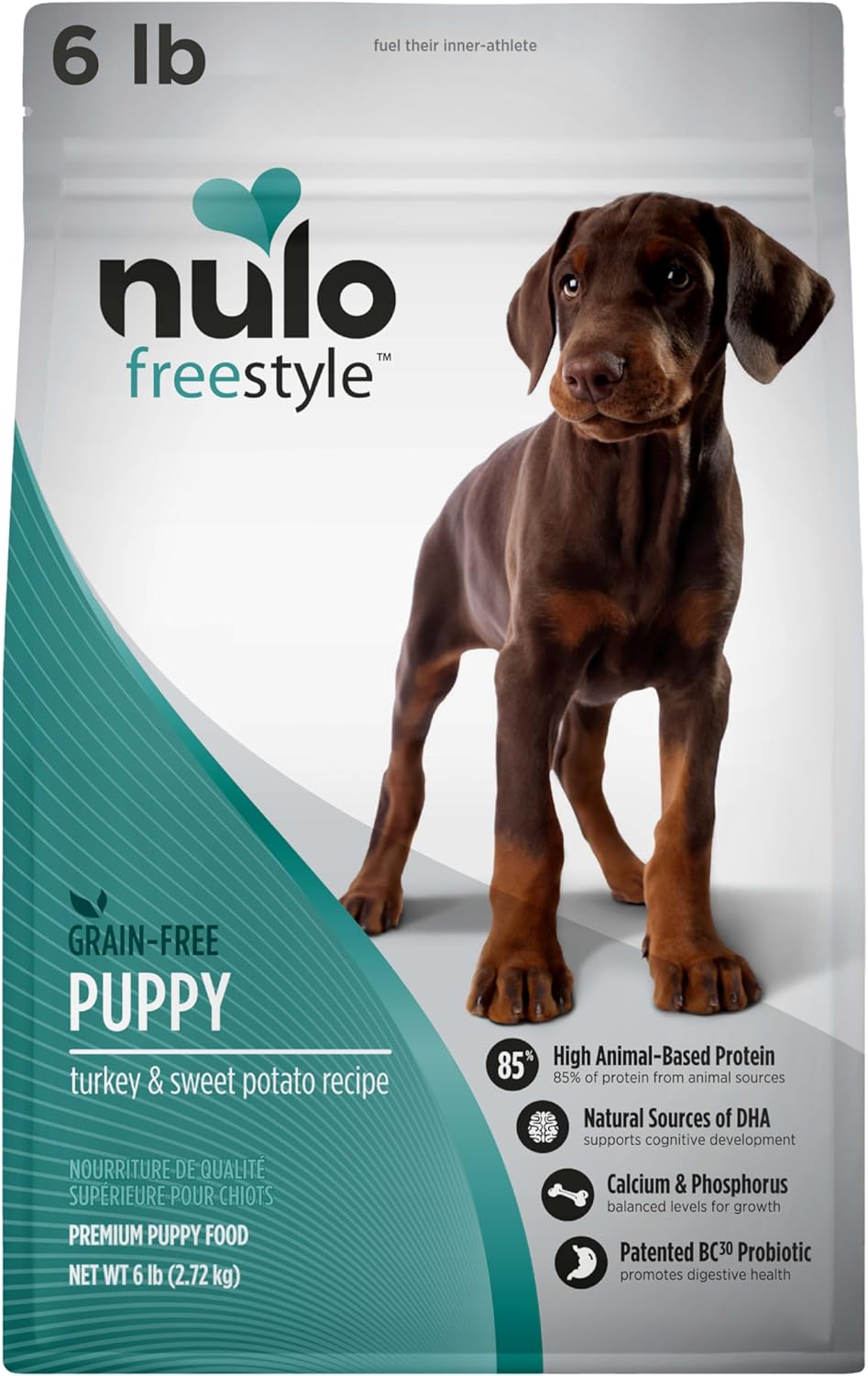 Nulo Freestyle Dry Puppy Food - Salmon & Peas, Premium Grain Free Dog Food for Puppies, Natural, High Protein Kibble with DHA, Omega 3 & Probiotics