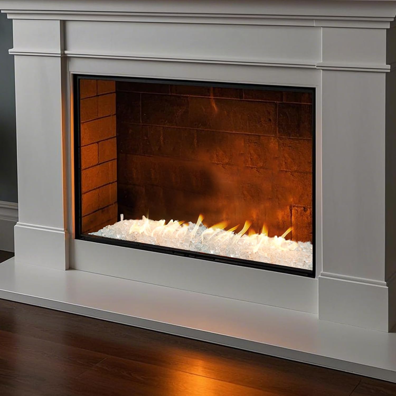 Skyflame 1/4" Pacific Blue Regular Fire Glass for Fire Pit Fireplace