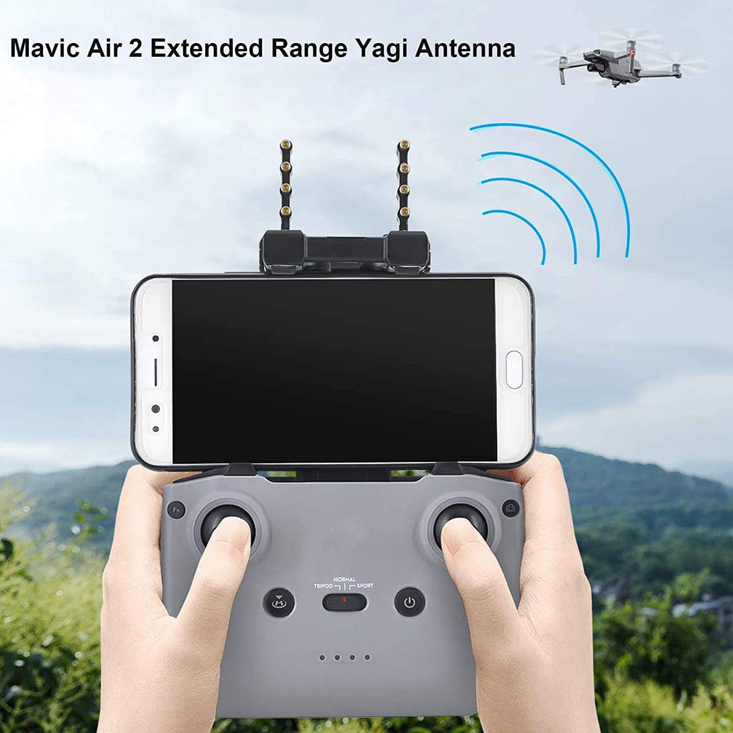 Skyreat Antenna Range Extender Yagi-UDA 5.8Ghz Signal Boosters for DJI Neo/Mini 5 Pro/ 4K | 3 Pro | Mavic Air 2 Drone RC-N1 / RCN2 /RCN3 Conrtoller