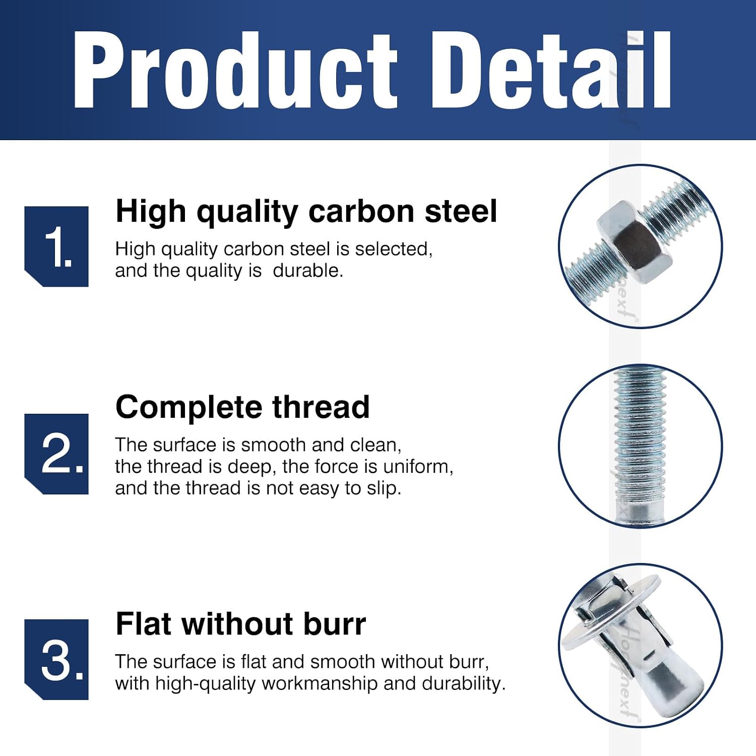 3/8 Concrete Anchors, Concrete Wall Anchors, Metal Wedge Bolts
