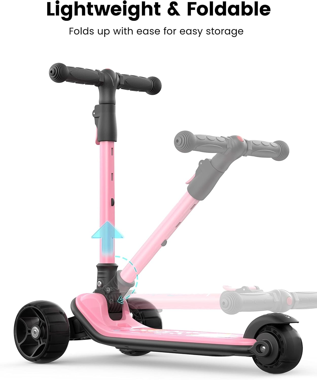 besrey 3 Wheel Scooter for Kids Ages 3-10 with 4 Adjustable Height