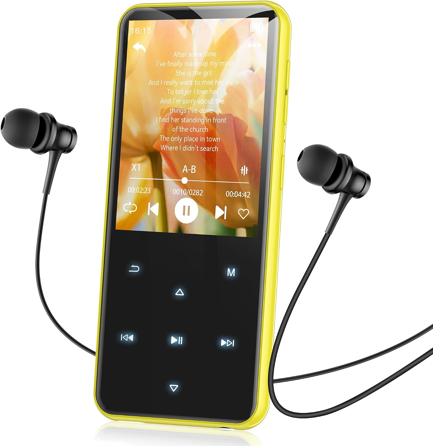 AGPTEK 64GB MP3 Player with Bluetooth, M3 2.4'' Player with Speaker | with FM Radio, Touch Buttons, Supports Up to 128GB(Purple)