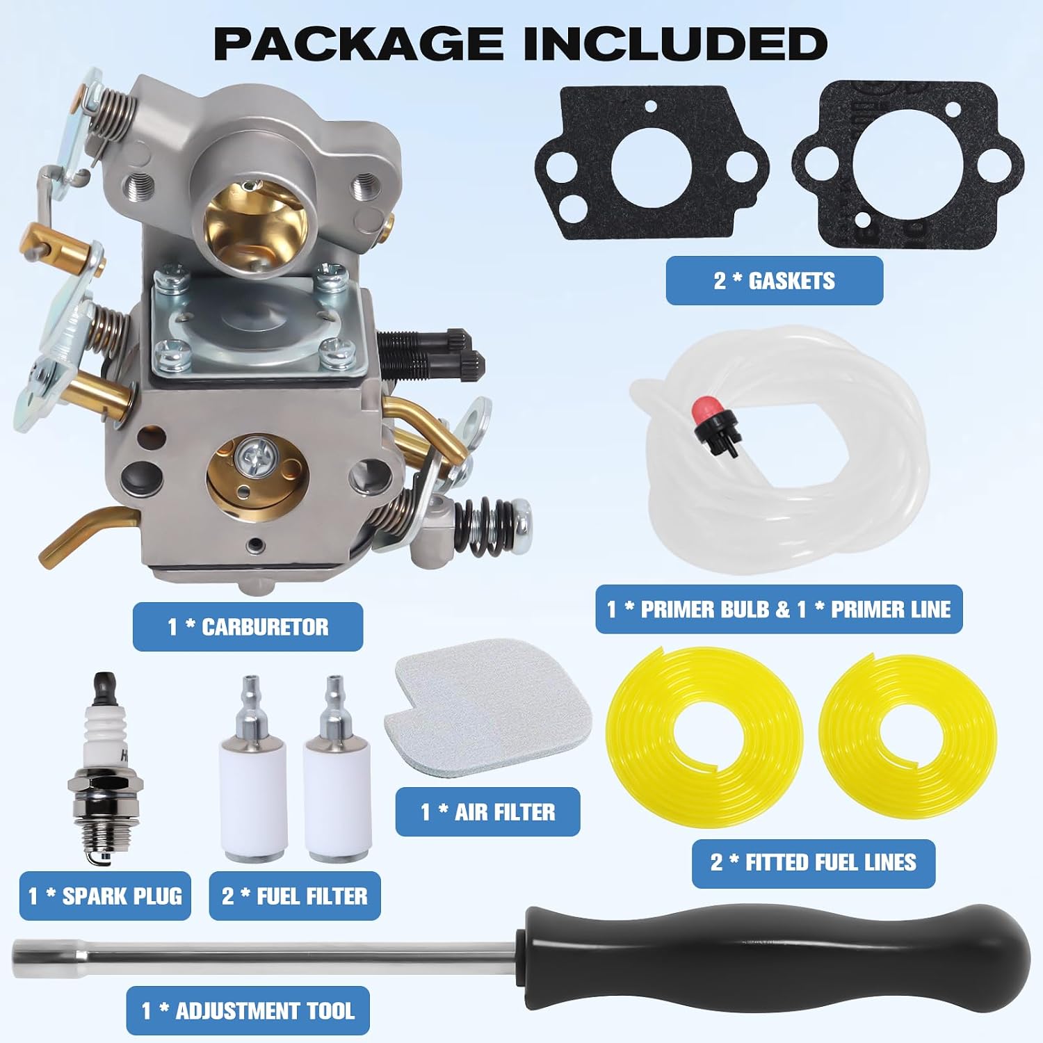 Podoy PP4218A P3314 Carburetor Compatible with Poulan Pro Chainsaw | Replaces 545070601 530070701 530035590, Compatible with P3416 P3816 PR4218 PP4218A 18" 35cc 42cc Craftsman ZAMA C1M-W26C