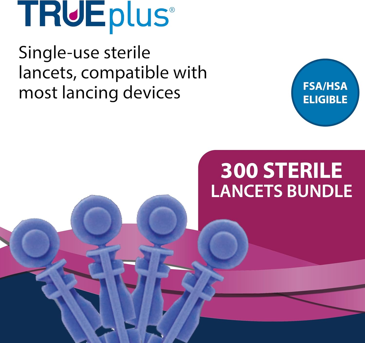 TRUEplus Single-Use Sterile Lancets Bundle, 28G, 300 Pack