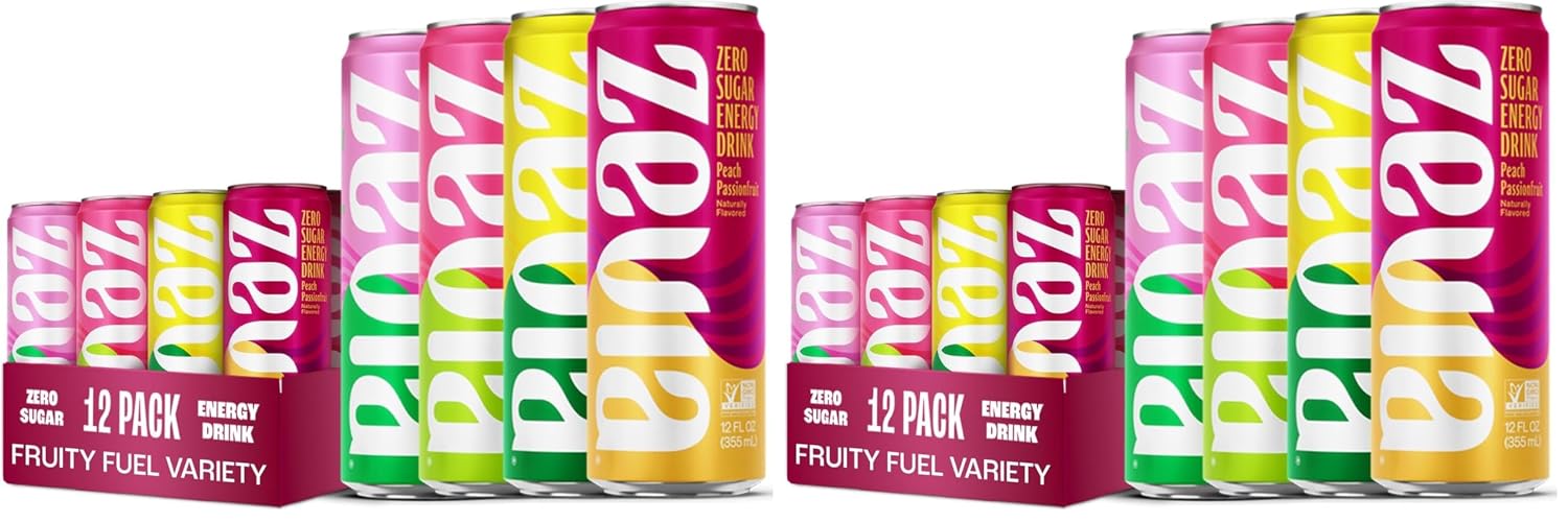 Zevia Zero Sugar Energy Drink, Raspberry Lime, 12 oz Cans (12-Pack) – Naturally Sweetened, Zero Calorie Sugar Free Energy - Non-GMO Project Verified, Gluten-Free, Vegan