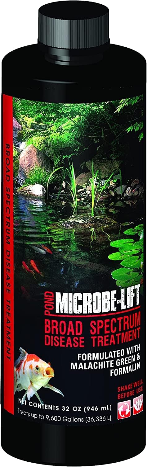 MICROBE-LIFT BSDT16 Broad Spectrum Disease Treatment for Ponds and Outdoor Water Garden, Safe for Live Koi Fish, Goldfish, Plants, and Decor, 16 Fl Oz