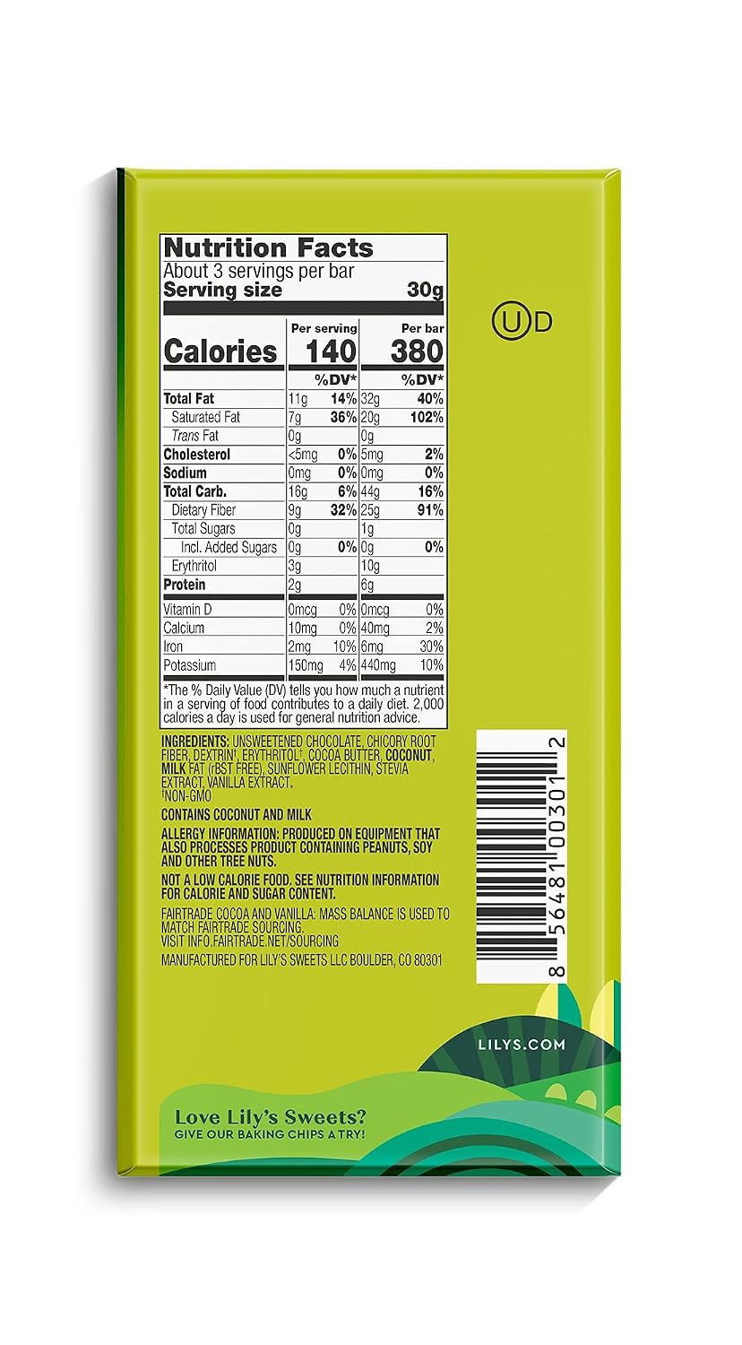 LILY'S Almond Dark Chocolate | 3 ounce, 4-Pack