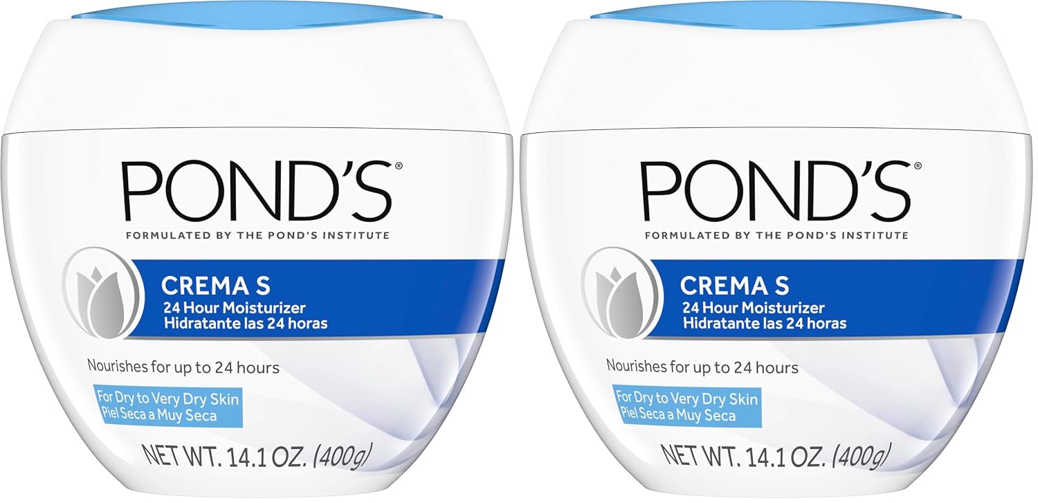 Pond's Nourishing Moisturizing Cream, Crema S, Fragrance Free, Ivory, 14.1 Oz