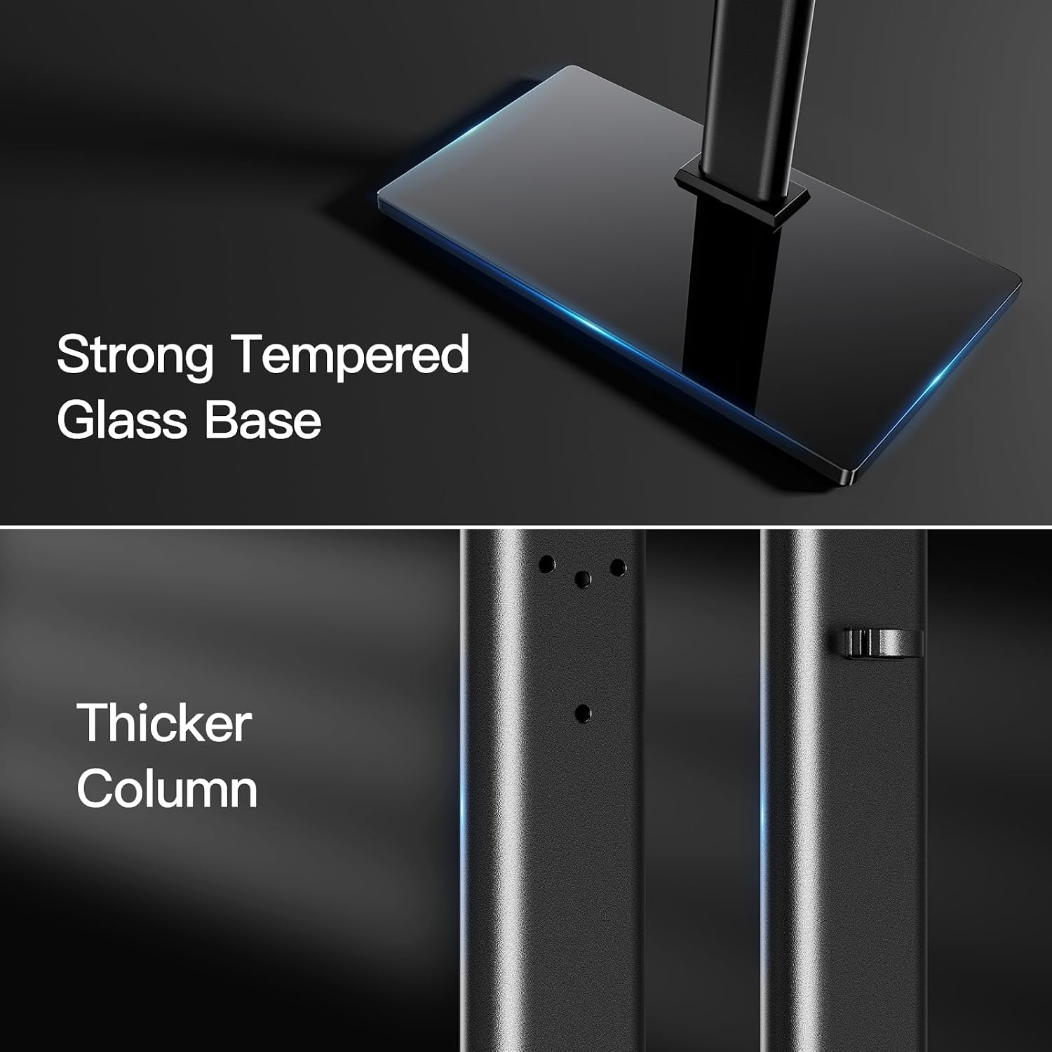 PERLESMITH Universal TV Stand Legs for 32-70 inch TVs up to 99 lbs, Height Adjustable Tabletop Television Stand Mount, Universal TV Base for Livingroom & Bedroom, VESA 400x400mm PSTVS04-N2