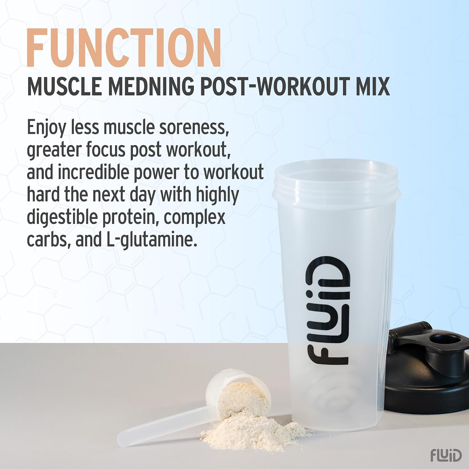 Fluid Recovery, Post-Workout Drink Mix, Whey Isolate Protein, L-Glutamine, Carbs, All Natural Ingredients, Gluten-Free, Lactose-Free (Tropical Fruit)