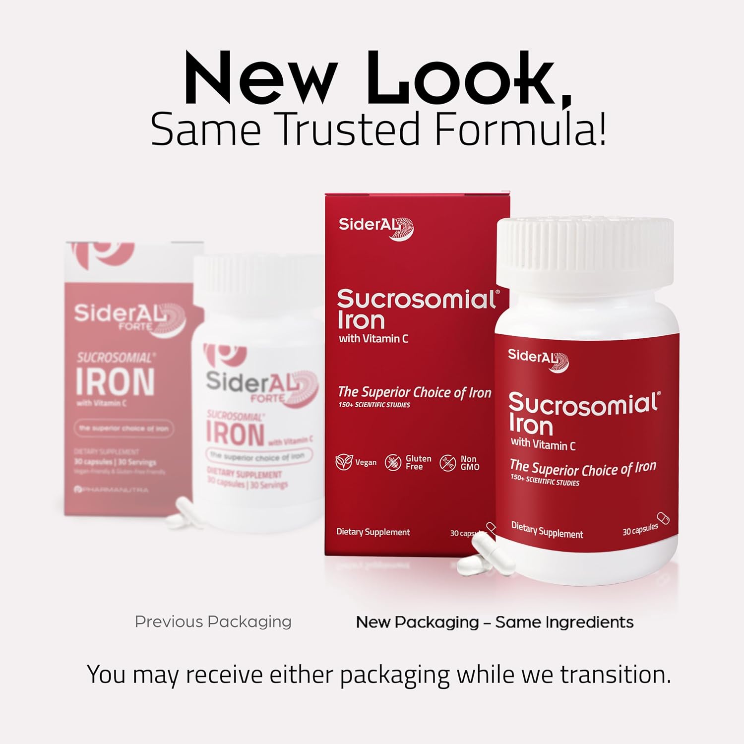SiderAL Forte Sucrosomial Iron Supplement for Women and Men - Clinically Proven to Increase Levels without Side Effects, Gentle on Stomach