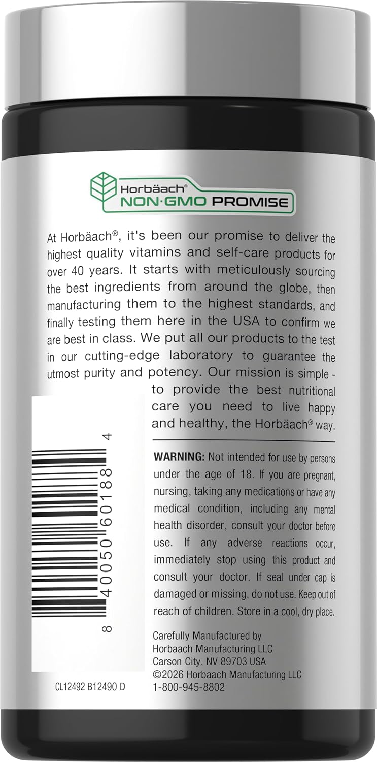 Horbäach Rhodiola Rosea Capsules | 180 Count