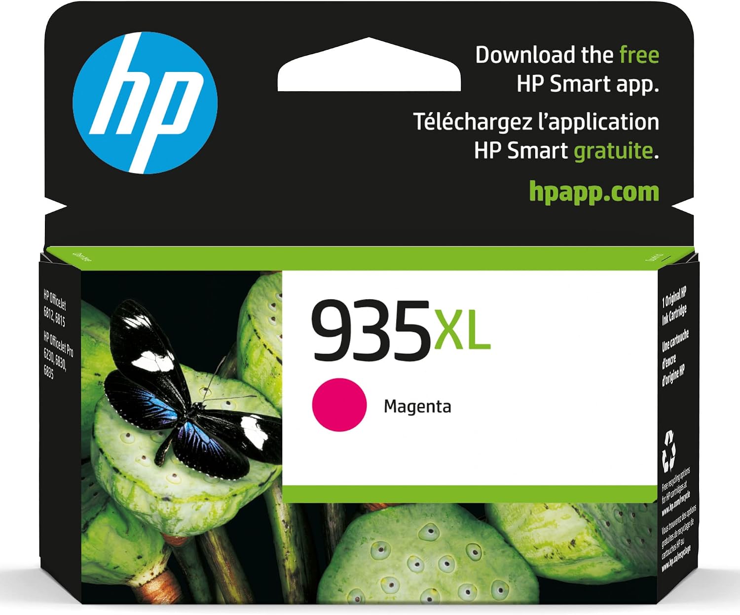 HP Original 935 Cyan, Magenta, Yellow / 934XL Black Ink Cartridges (4-Pack) | Works OfficeJet 6810; OfficeJet Pro 6230, 6830 Series | N9H66FN