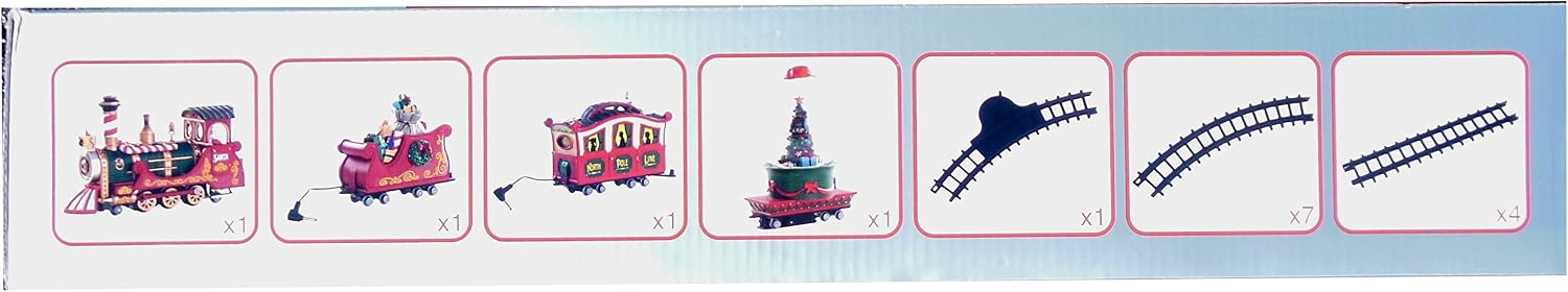 Lemax North Pole Railway, 26.18 in L X 44.49 in W X 5.91 in H, Polyresin Plastic Blend
