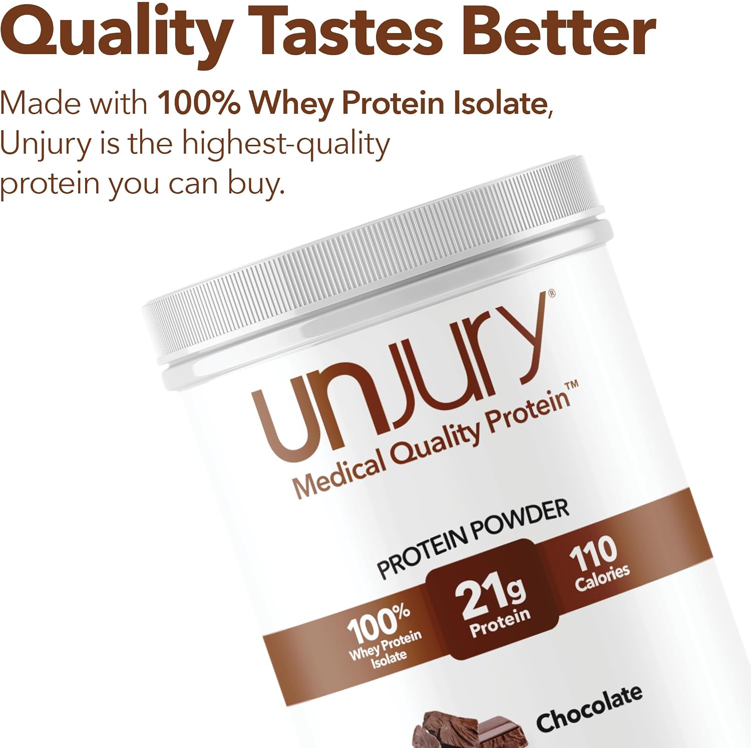 Unflavored Protein Powder | 21g 100% Whey Isolate Protein Powder | Unflavored Whey Protein Powder | Low Carb and Sugar Free Whey Protein Isolate | Gluten Free | Certified Kosher | 15 Servings
