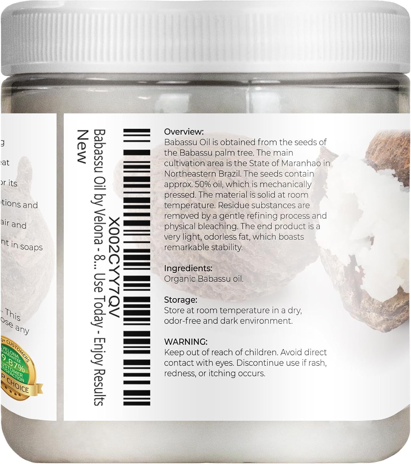velona USDA Organic Pumpkin Seed Oil - 8 fl oz, Cold Pressed, with Pump
