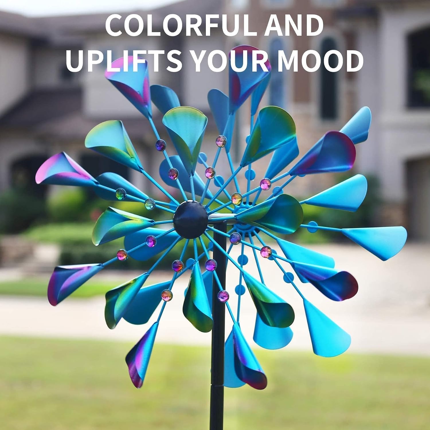 DECOROCA Kinetic Wind Spinners Outdoor - Large Metal Wind Sculptures