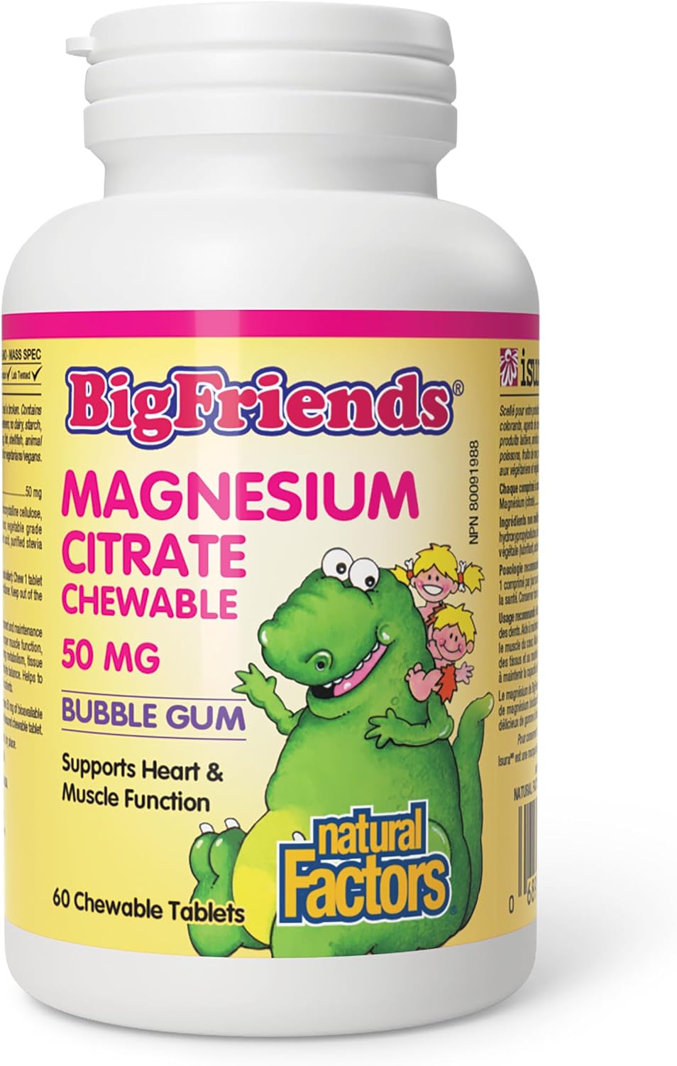 Natural Factors, Magnesium Citrate 150 mg, Muscle and Heart Health Formula, 180 Capsules