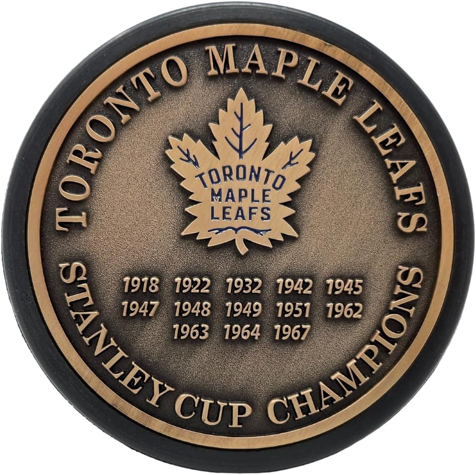 Sports Decor Stanley Cup Years Gold Medallion Puck