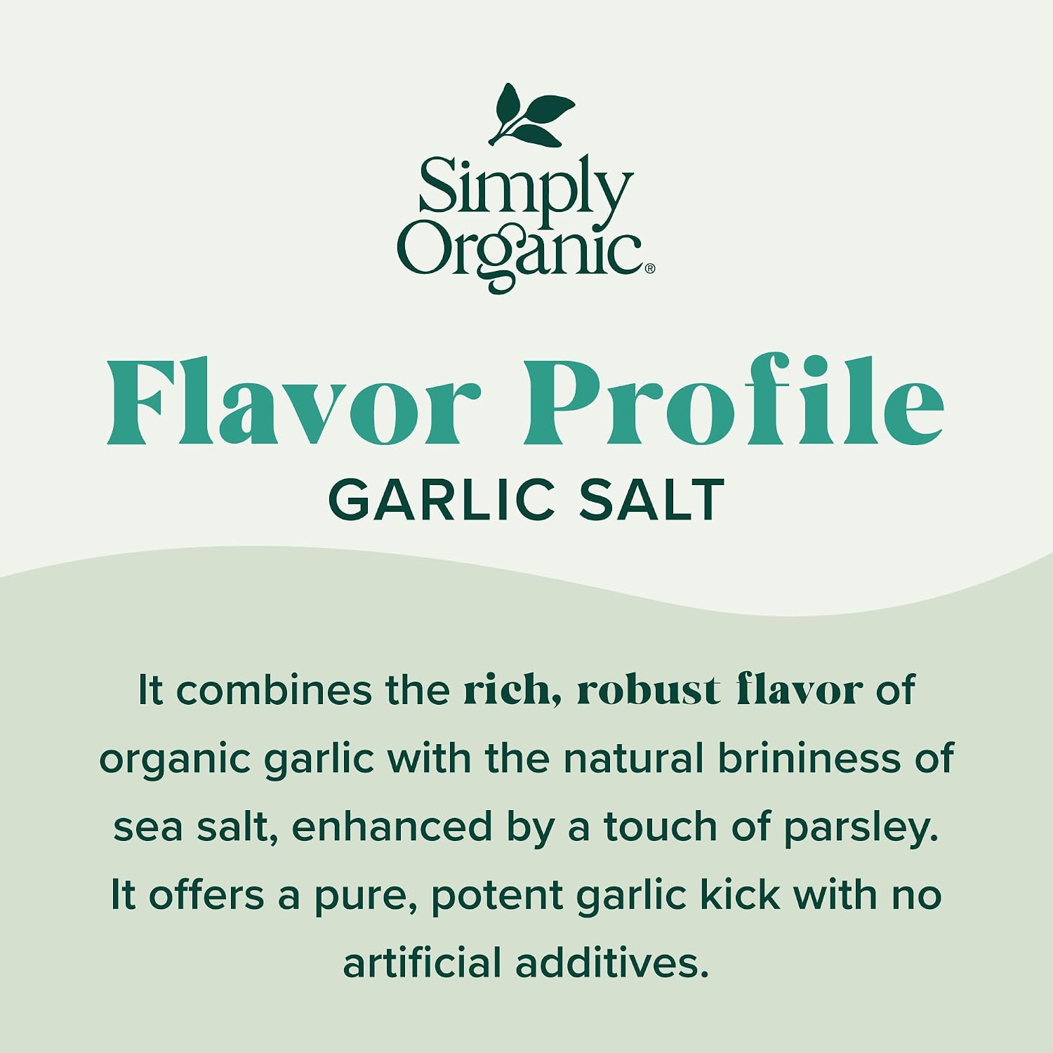 Simply Organic, Garlic Salt Organic, 4.7 Ounce | Perfect Blend of Salt, Garlic and Parsley for any Savory Dish