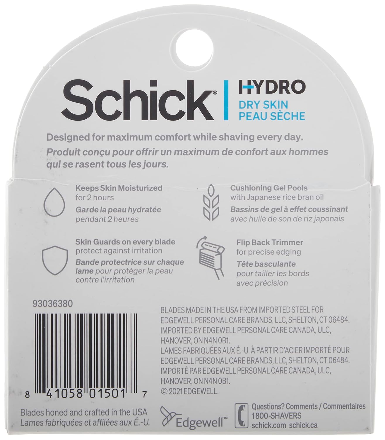 Schick Hydro 5 Sense Hydrate Razor Refills for Men, 4 Count (Pack of 1)