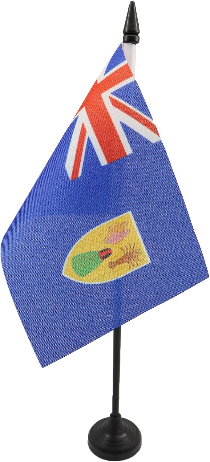 AZ FLAG Nicaragua Table Flag 4x6 in 100D Polyester Plastic Base | Indoor use Nicaraguan 15x10 cm desk flag stitched finish with reinforced edges with plastic pole