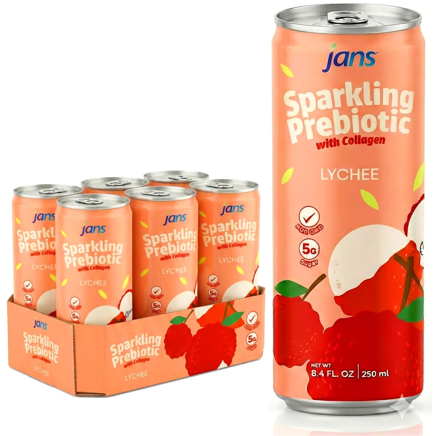 Jans 100% Coconut Water With Pulp, Unsweetened, 16.57 Fl Oz, Pack of 12