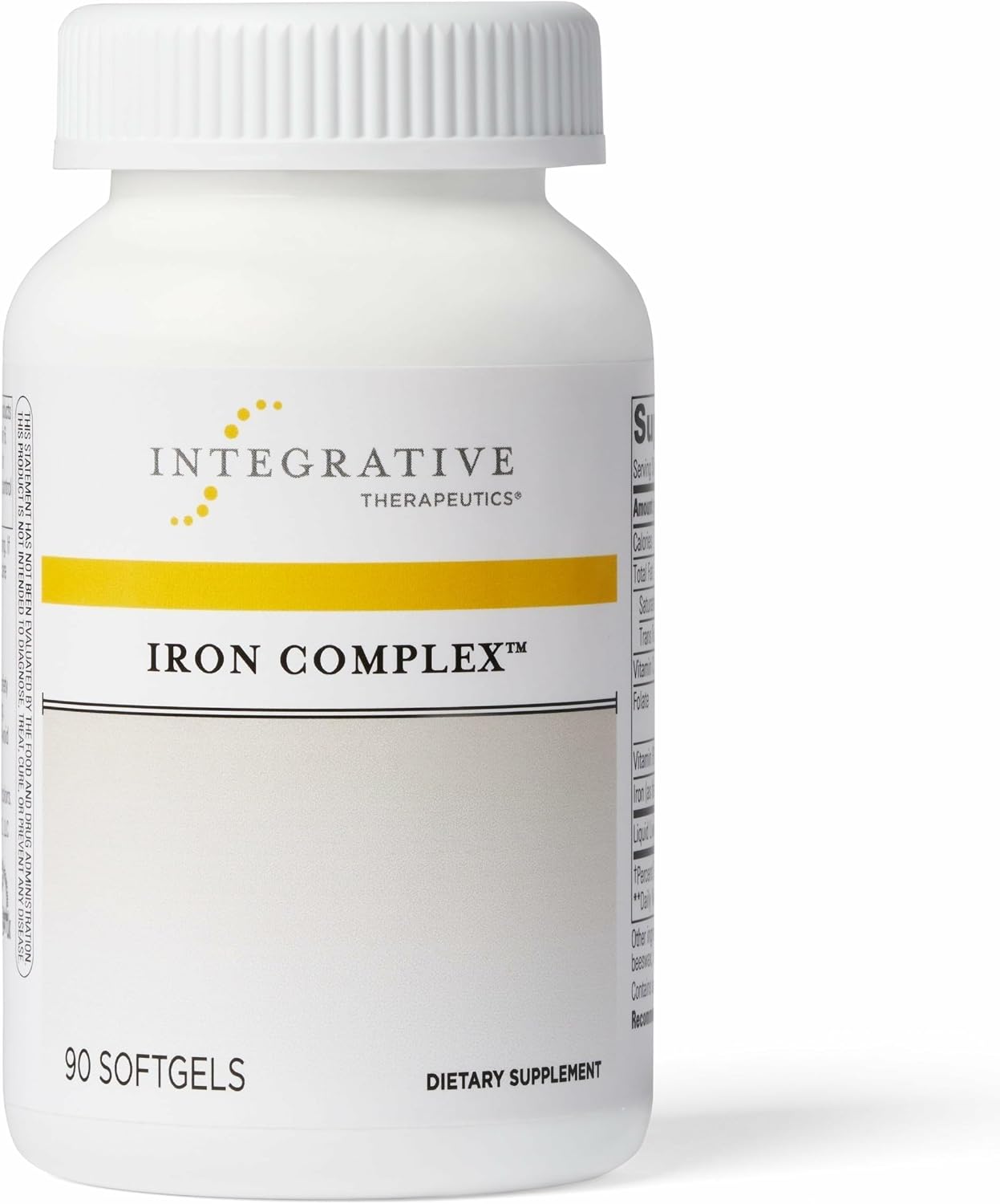 Integrative Therapeutics Iron Complex - Wellness & Energy Support with Vitamins C & B12* - Includes Folate - Gluten-Free & Dairy-Free - 90 Softgels