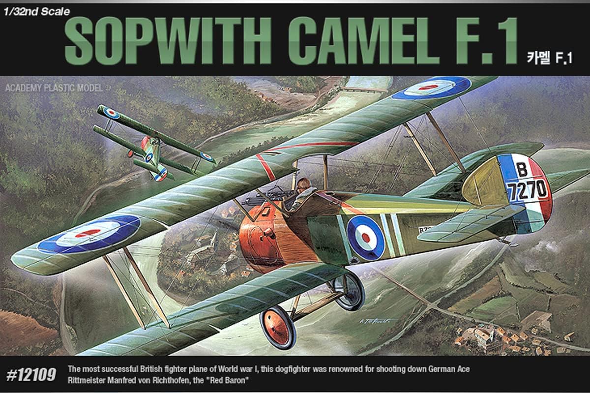 Academy Military Plastic Model Kit 1/32 Scale Sopwith Camel F.1 12109 NIB /ITEM#G839GJ UY-W8EHF3163451