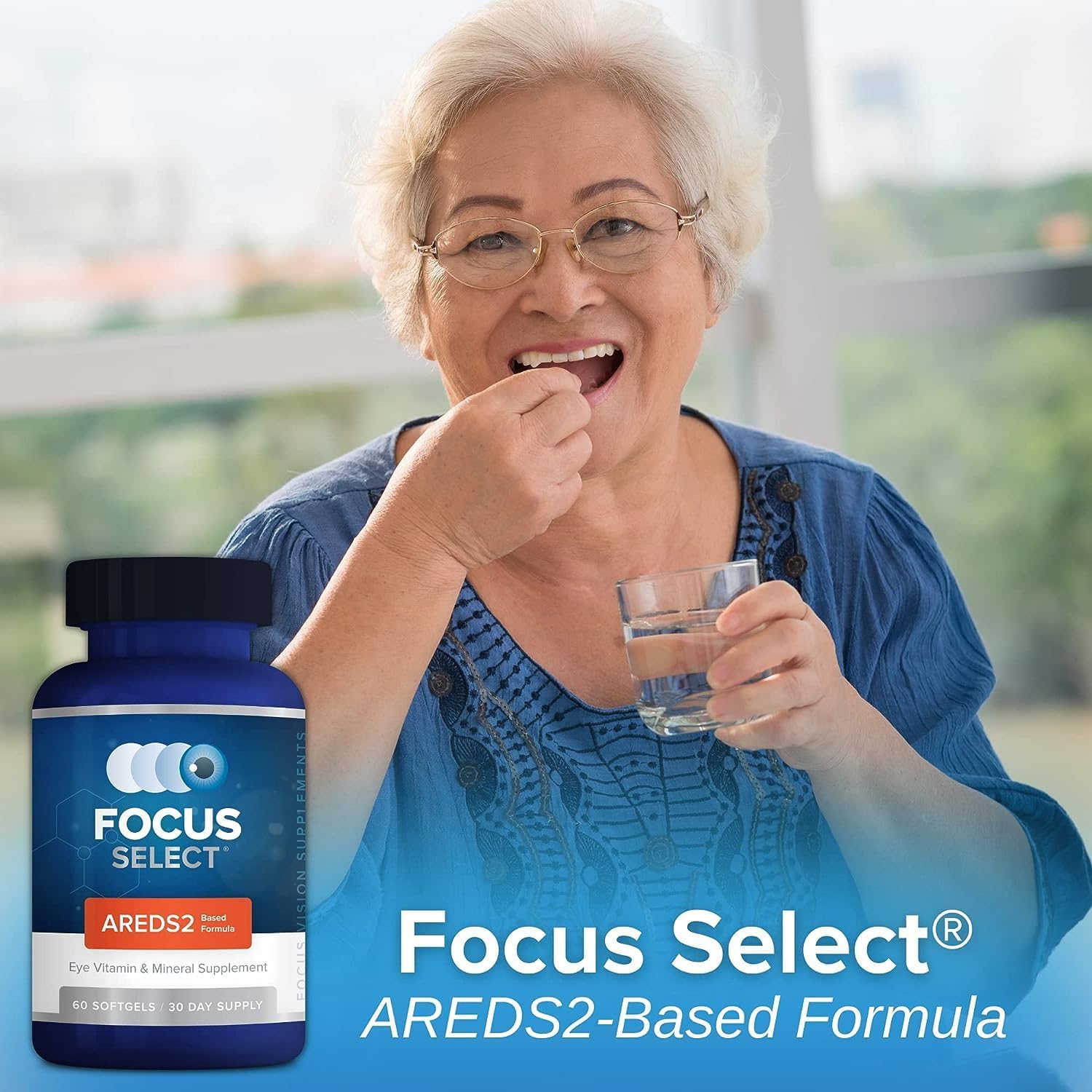 Focus Select AREDS2-Based Eye Vitamin Supplement with Low-Zinc, 180 Count | Lutein and zeaxanthin vision supplement for macular support, doctor-developed, safe for smokers, made in USA, 90-day supply