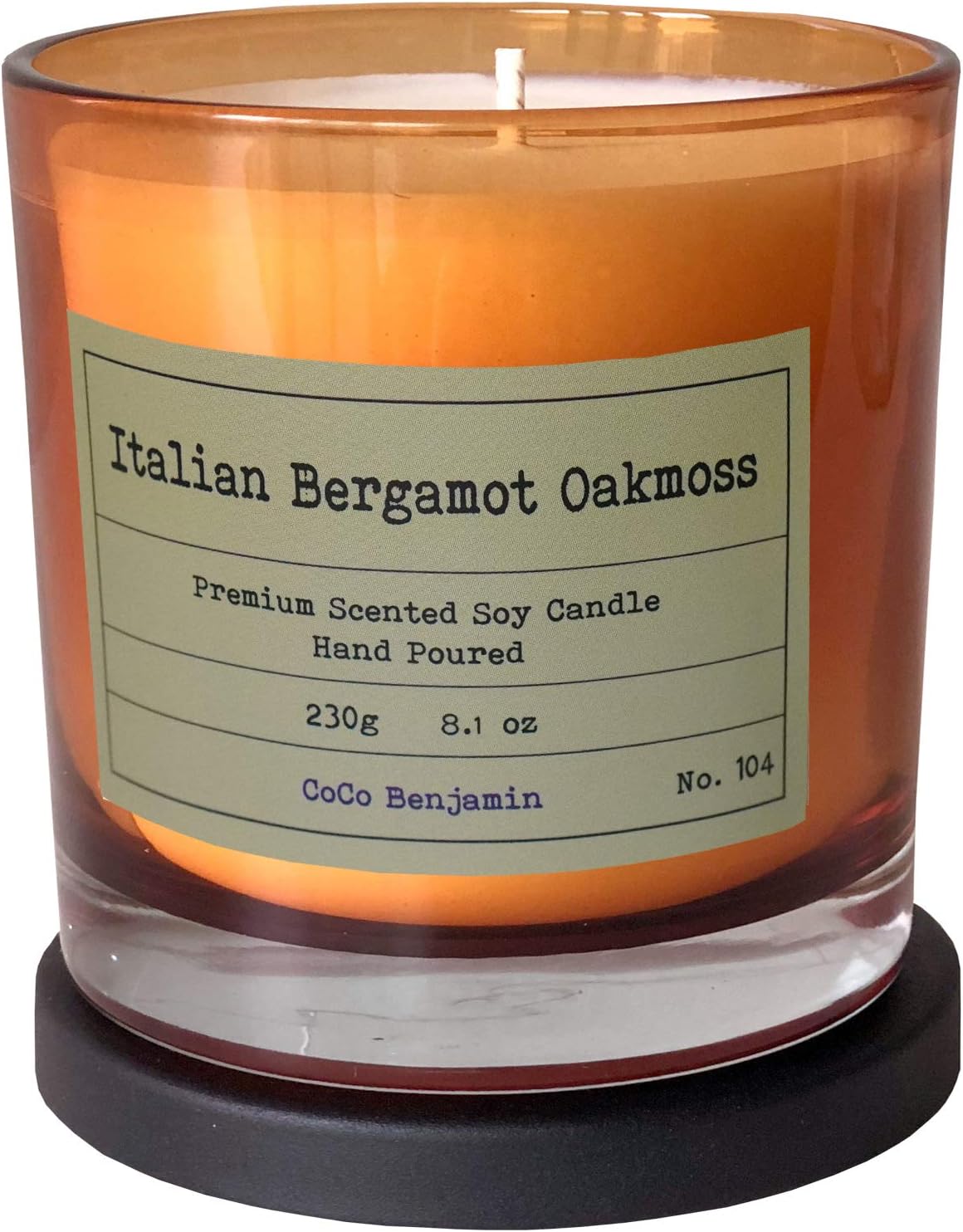 100% Natural Soy Wax Candle by CoCo Benjamin - Highly Scented & Hand-Poured Luxury Candle ((Majestic Balsam Fir Trees) - Clean Burning Cotton Wick