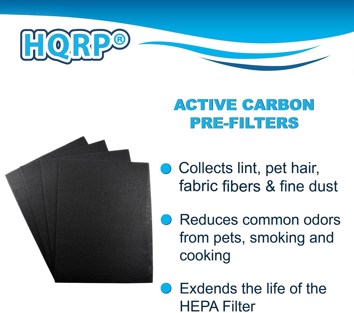 HQRP True HEPA + 4 Carbon Filter Set compatible with Kenmore 85300 SA300 32.85300 PlasmaWave, 118012-KM 118012 85301 32.85301 Replacement