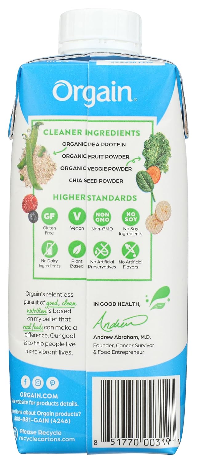 ORGAIN Organic Creamy Chocolate Fudge Drink, 11 FZ