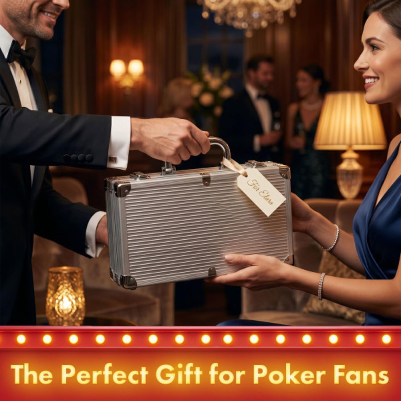 Poker Chip Set - 11.5g Poker Set with Cards, Buttons, Carrying Case, and 500 Poker Chips for Texas Hold'em and Blackjack Games by Trademark Poker