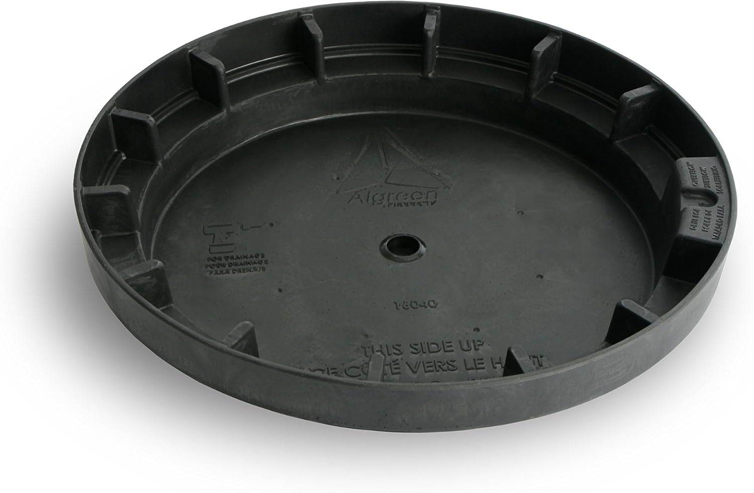 Algreen Valencia Round Planter Pot, 12.25 by 18-Inch, Textured Brown | Round Shape, Indoor Use, UV And Weather Resistant, Drainage Hole With Removable Plug, Lightweight 5.51 lb