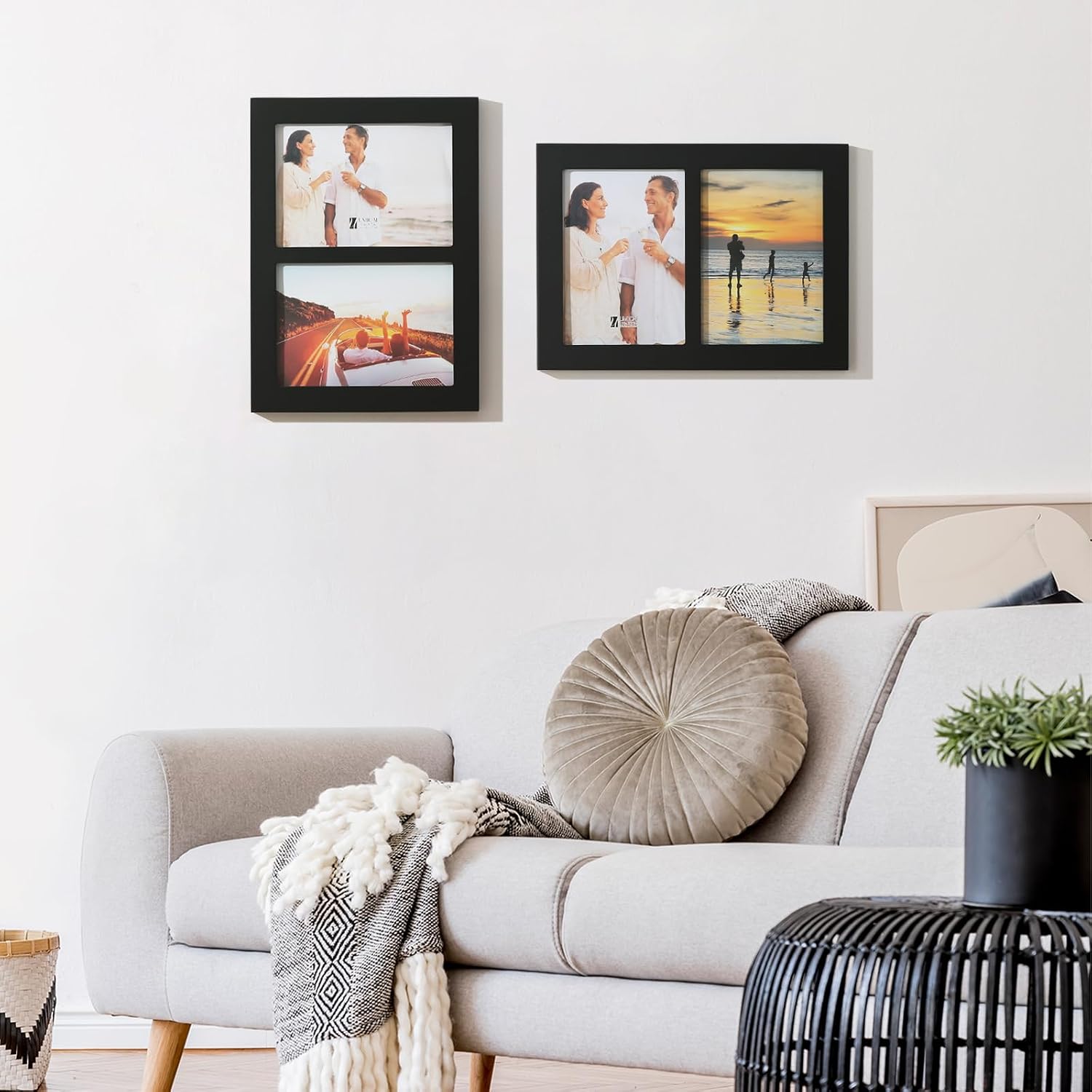 4x6 5-Opening Collage Picture Frame Black Wood
