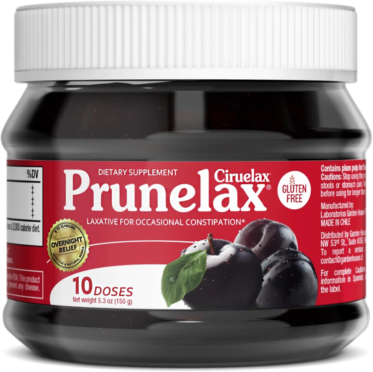 Prunelax Ciruelax Regular Strength Laxative Mini Tablets - Overnight Relief for Occasional Constipation, Senna Extract, Vegan & Gluten-Free