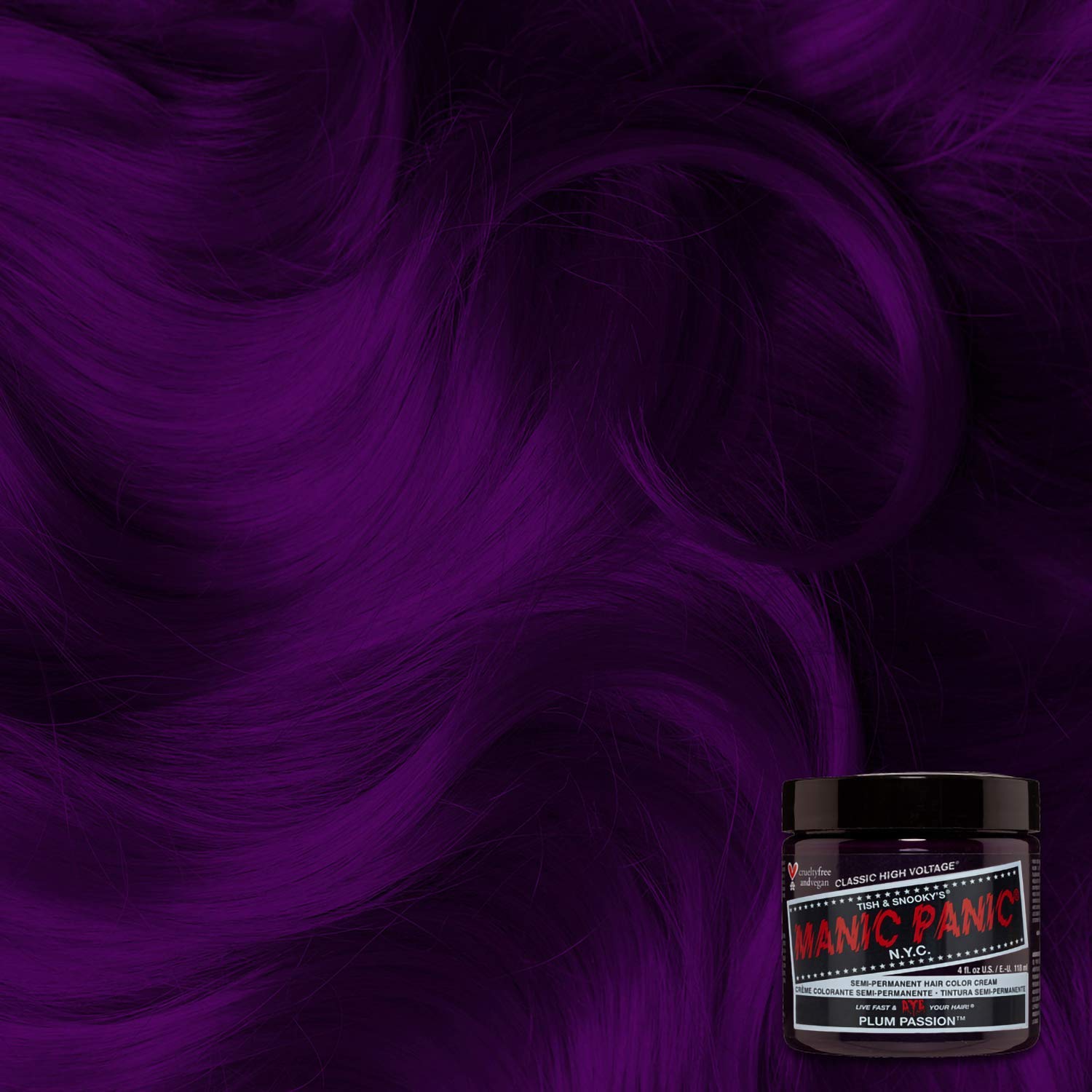 MANIC PANIC Classic Cotton Candy Pink Semi Permanent Hair Color - Bright Pink Hair Dye for Women & Men That Lasts 4-6 Weeks - Vegan, Ammonia & Cruelty-Free - Create & Mix Custom Shades (4oz / 2pk)