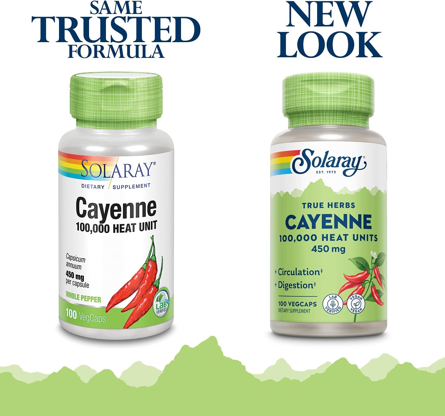 Solaray Cayenne 100,000 Heat Units, Capsaicin Supplements, 100 VegCaps