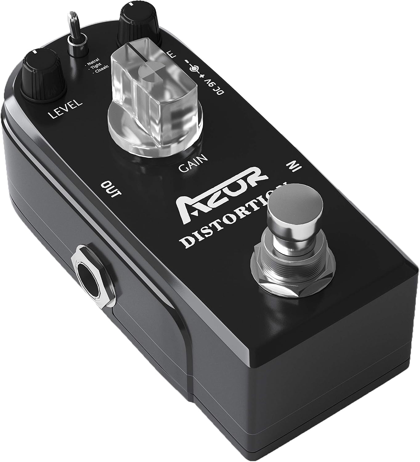 AZOR 5 Band Bass EQ Pedal, Aluminium Alloy True Bypass Equalizer Effect Pedal, Compact Mini Tone Control Pedal for Electric Bass Guitar