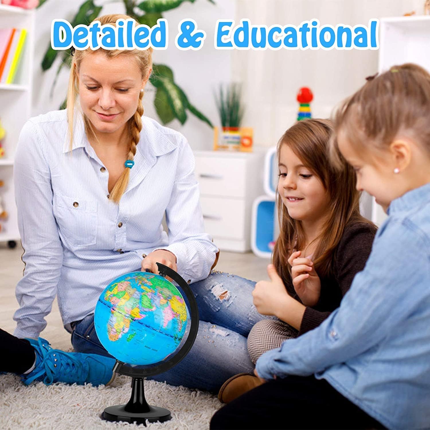 Wizdar 4 inch World Globe for Kids Learning