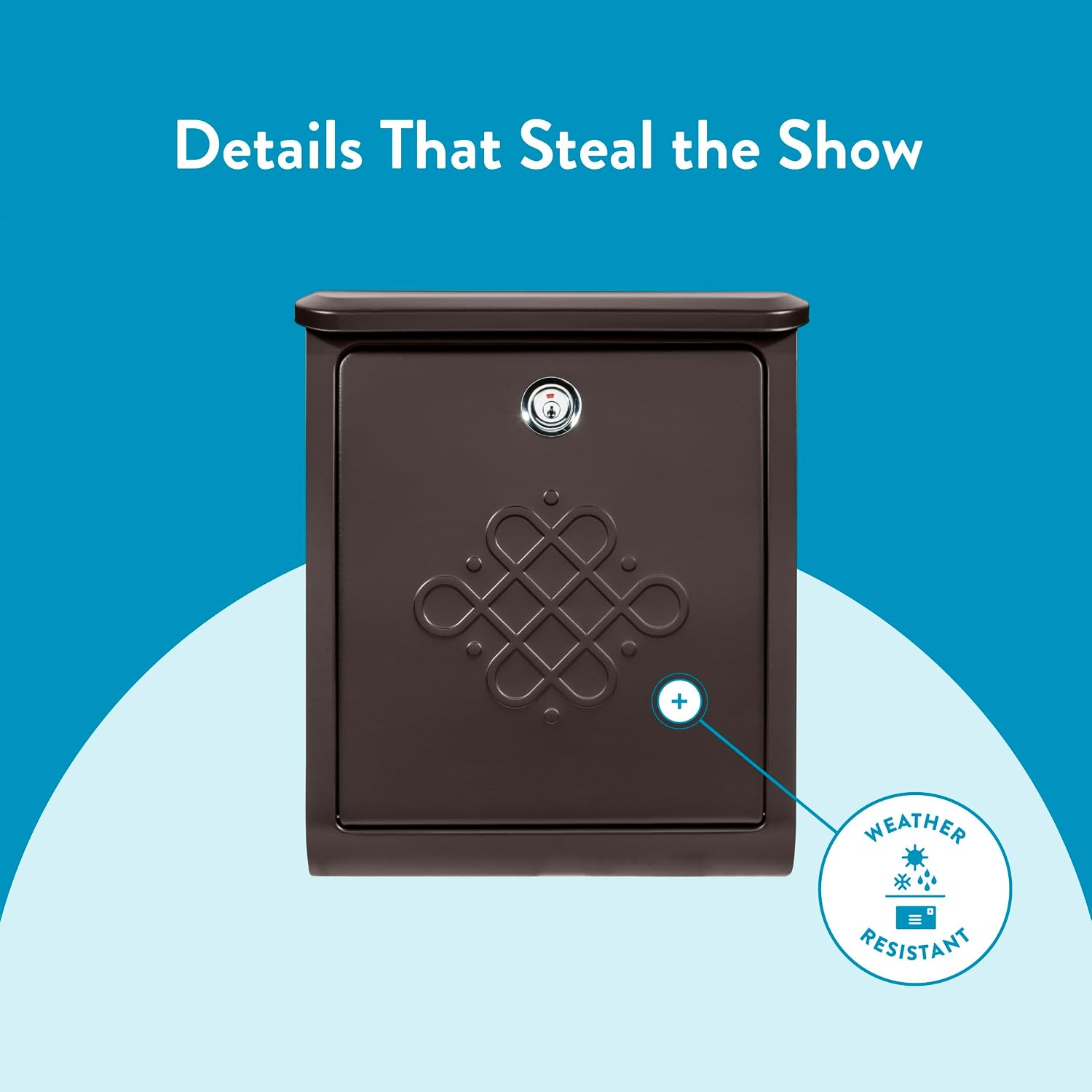 Architectural Mailboxes Bordeaux™ Locking, Wall-Mounted Mailbox for Outside