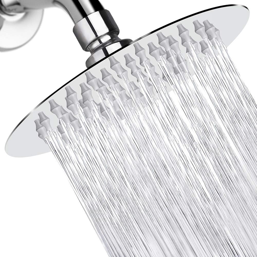 NearMoon Rain Shower Head, Ultra-Thin Design-Pressure Boosting, Awesome Some Experience, High Flow Stainless Steel Rainfall Head (10 Inch