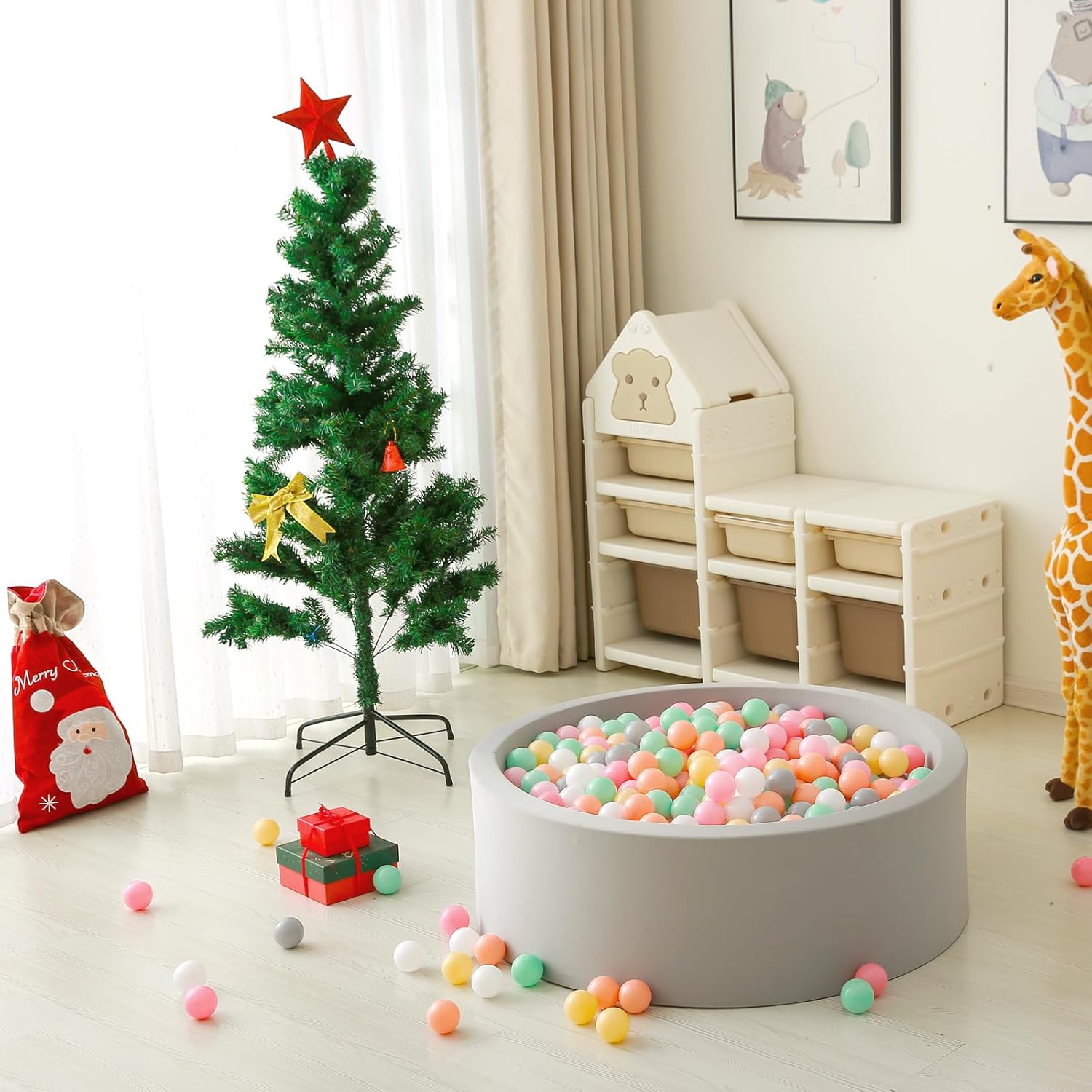 GOGOSO Ball Pit Balls 100 PCS for Toddles, Kids Plastic Balls for Ball Pit, Pool, Pink Party Accessories, Birthday Decoration