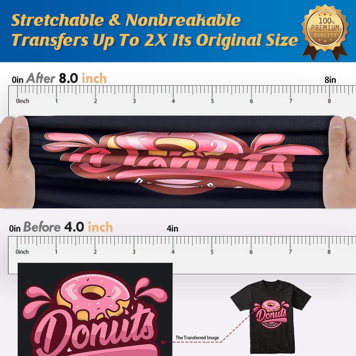 TransOurDream Upgraded Iron on Heat Transfer Paper for T Shirts (8.5x11''