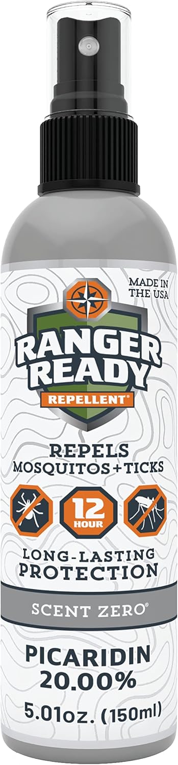 Ranger Ready Repellents Picaridin Insect Repellent Spray with Scent Zero - Mosquito Repellent and Tick Spray (8 oz., Pack of 1)